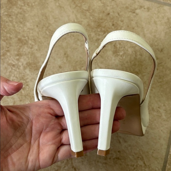 KELLY & KATIE Nerani White Heels size 9.5 - Picture 5 of 10